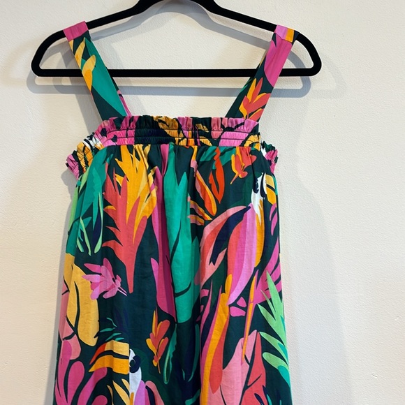 Soma Cotton Tank Maxi Bra Dress in Toucan Touch This Green | Sz XS - Picture 7 of 10